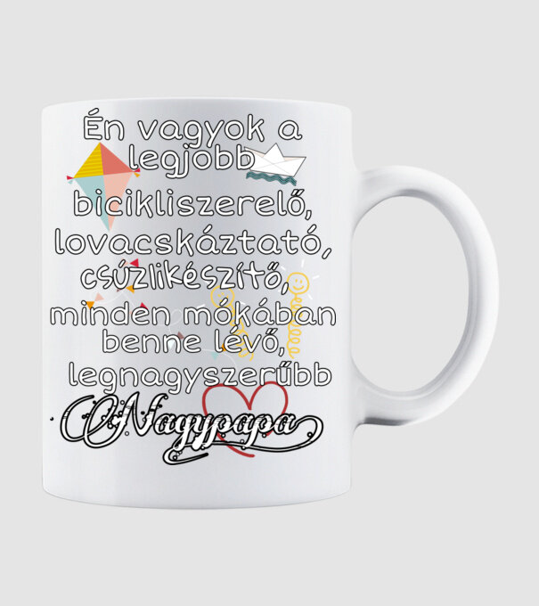 Legnagyszerűbb nagypapa minta fehér pólón