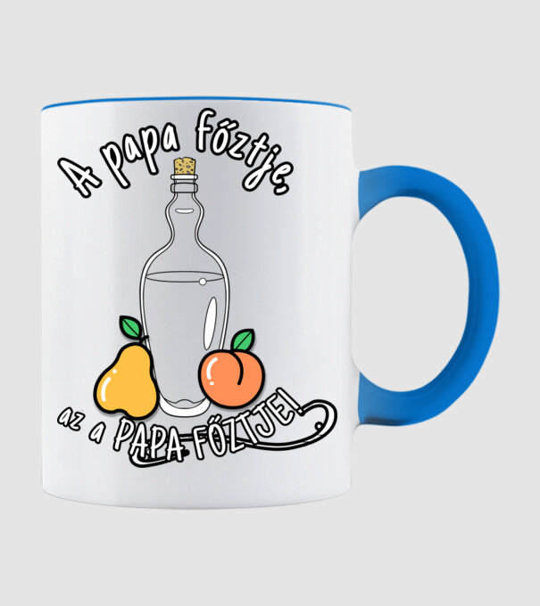 A papa főztje az a PAPA FŐZTJE minta világoskék pólón