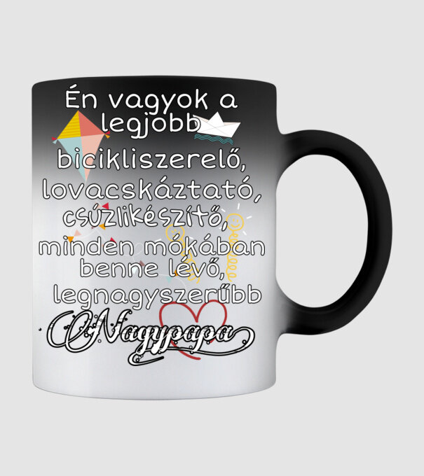 Legnagyszerűbb nagypapa minta fekete pólón
