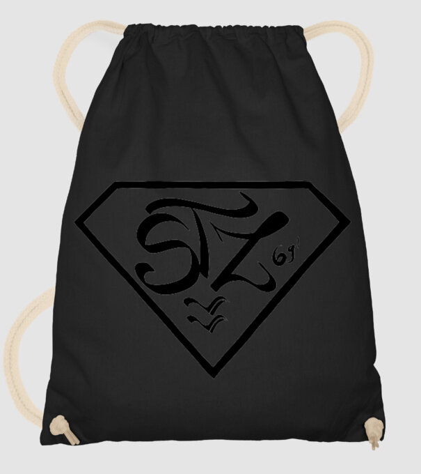 SzT-monogram minta fekete pólón