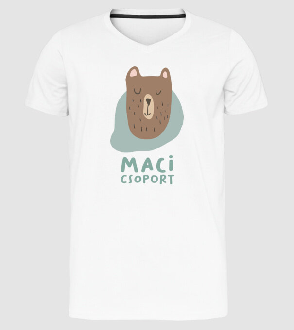 Maci Csoport - ovis póló minta fehér pólón