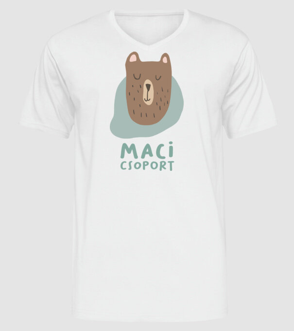 Maci Csoport - ovis póló minta fehér pólón