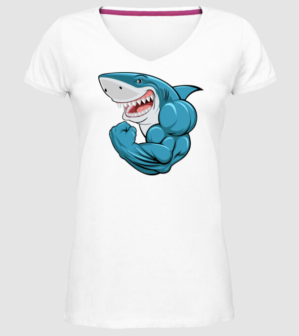 Pumped Shark minta fehér pólón