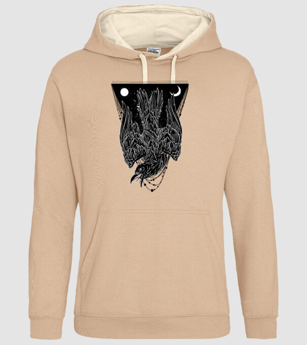 Crow minta homokszín pólón