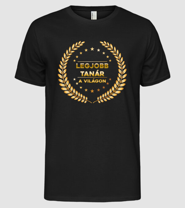 Legjobb tanár minta fekete pólón