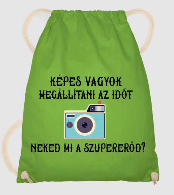 Szupererős fotós 1 minta almazöld pólón