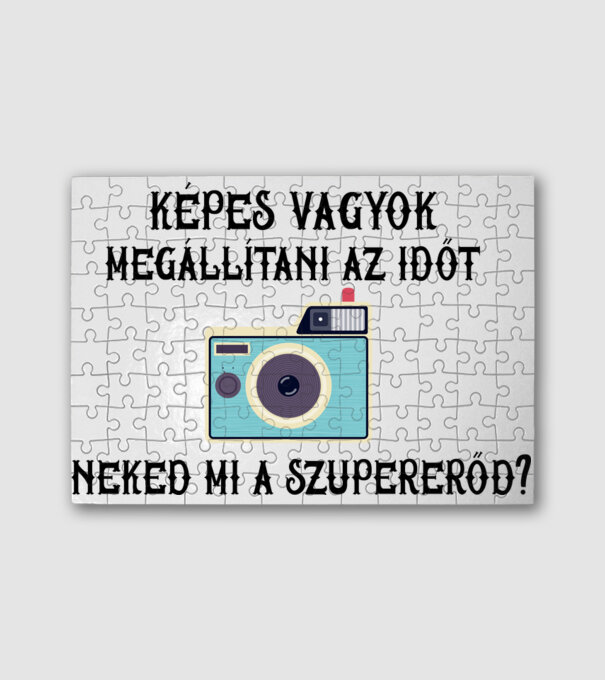 Szupererős fotós 1 minta fehér pólón