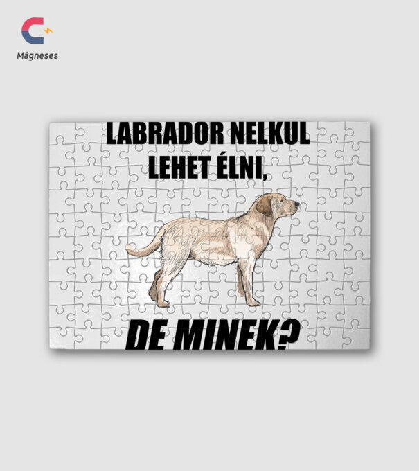 Labrador nélkül lehet élni, de minek? minta fehér pólón