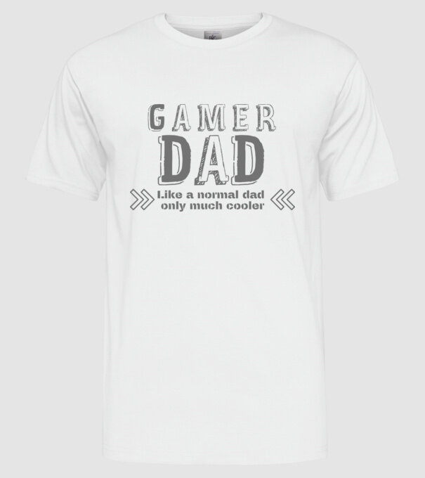 Gamer Dad minta fehér pólón
