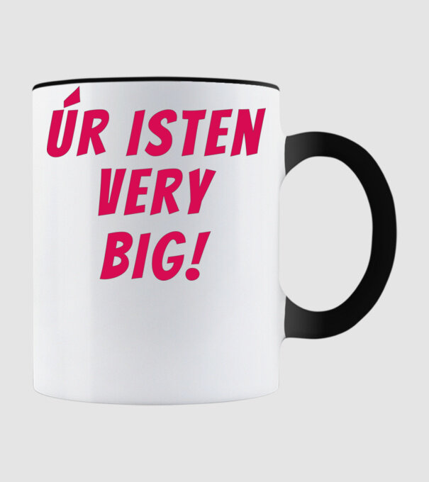 Úr Isten very big! - Hatalmas minta fekete pólón