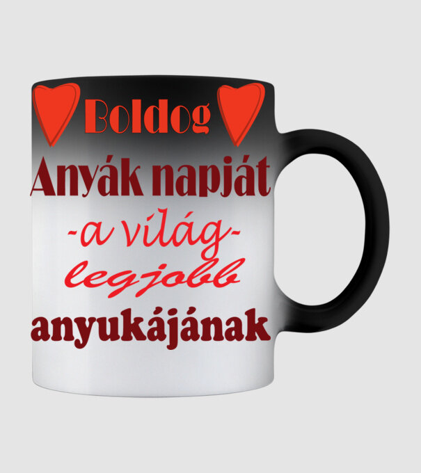 Boldog anyáknapját! minta fekete pólón