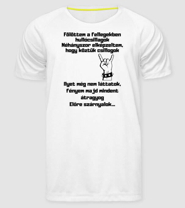 Hullócsillagok minta fehér pólón