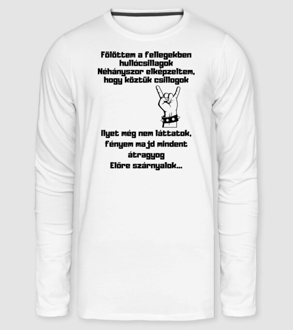 Hullócsillagok minta fehér pólón