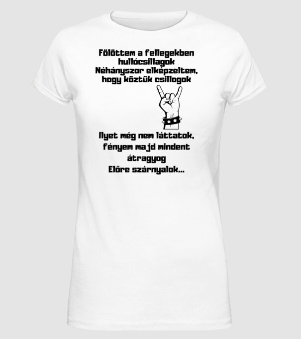 Hullócsillagok minta fehér pólón