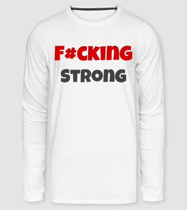 Gym Clothers Strong minta fehér pólón