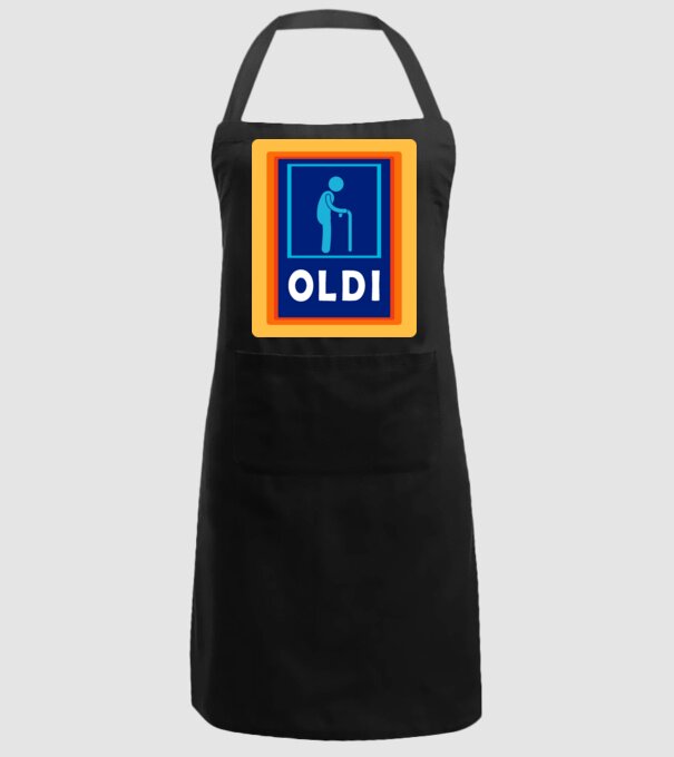 Oldi öregeknek minta fekete pólón