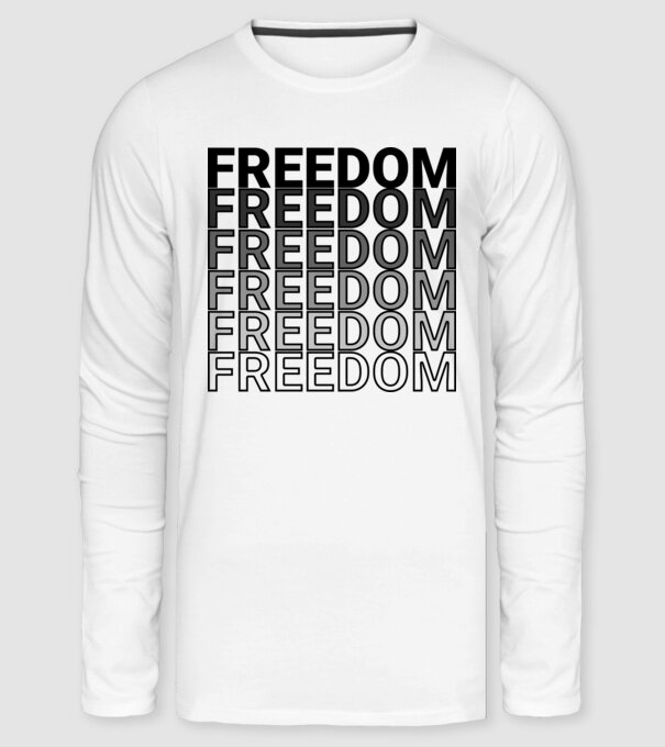 FREEDOM minta fehér pólón