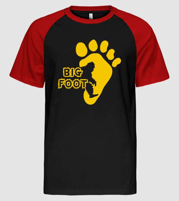 BigFoot  minta fekete/piros pólón
