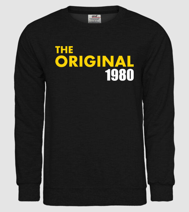 Az eredeti 1980-as minta fekete pólón
