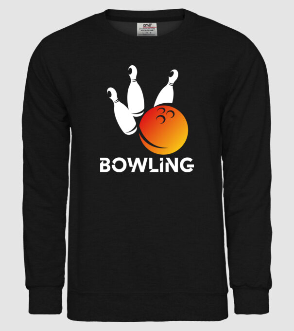 Bowling minta fekete pólón