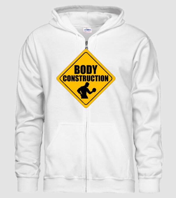 Body Construction minta fehér pólón