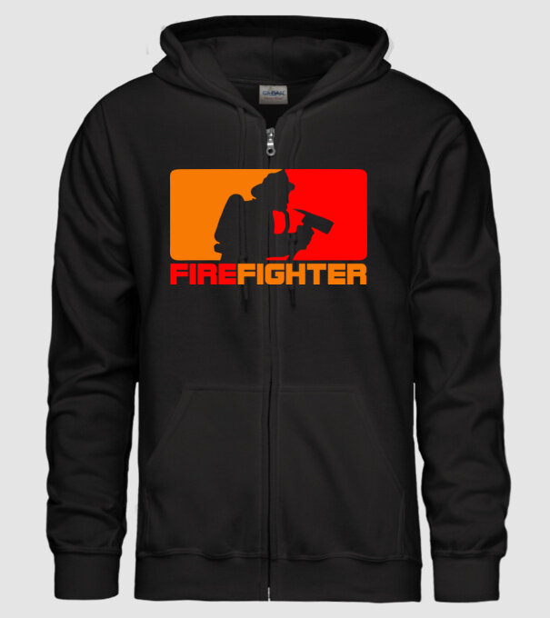 Firefighter (Tűzoltó) minta fekete pólón