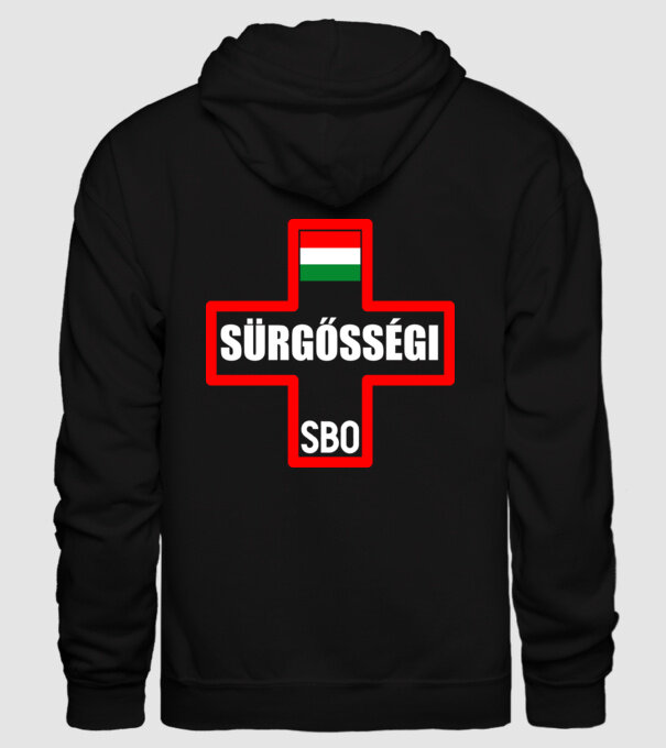 SBO Sürgösségi minta fekete pólón