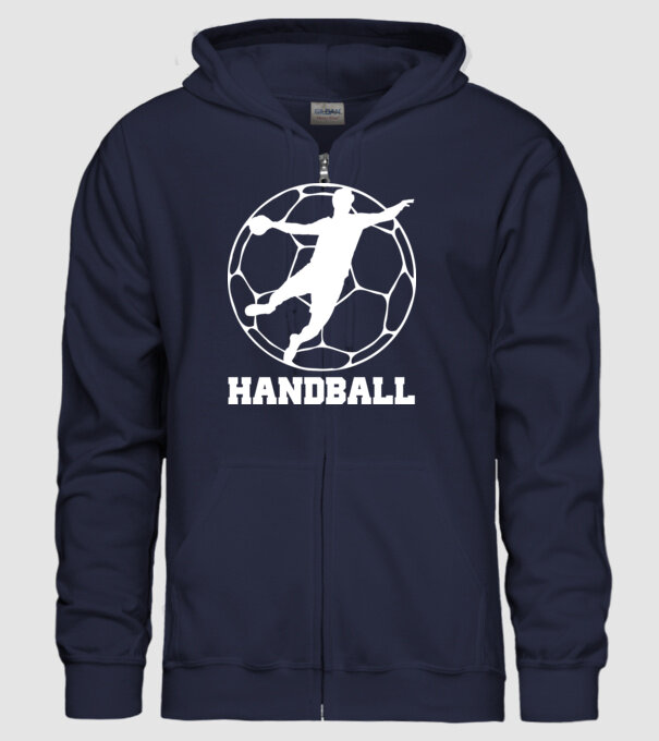 Handball minta sötétkék pólón