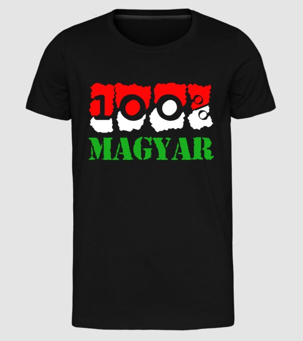 Tökéletes Magyar minta fekete pólón