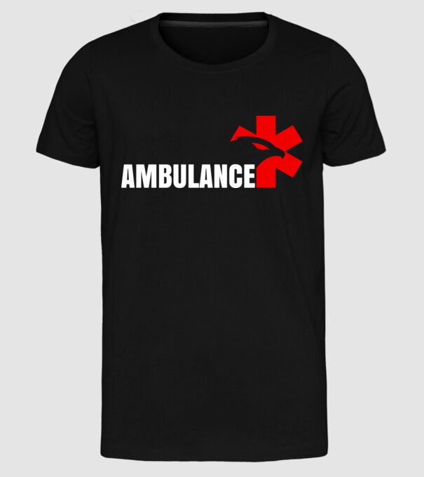 Ambulance minta fekete pólón