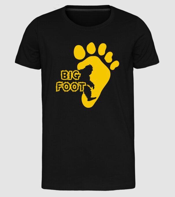 BigFoot  minta fekete pólón