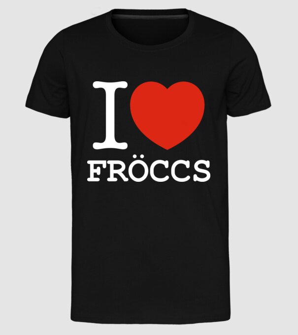 I Love Fröccs minta fekete pólón