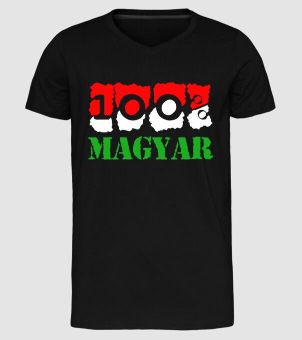 Tökéletes Magyar minta fekete pólón