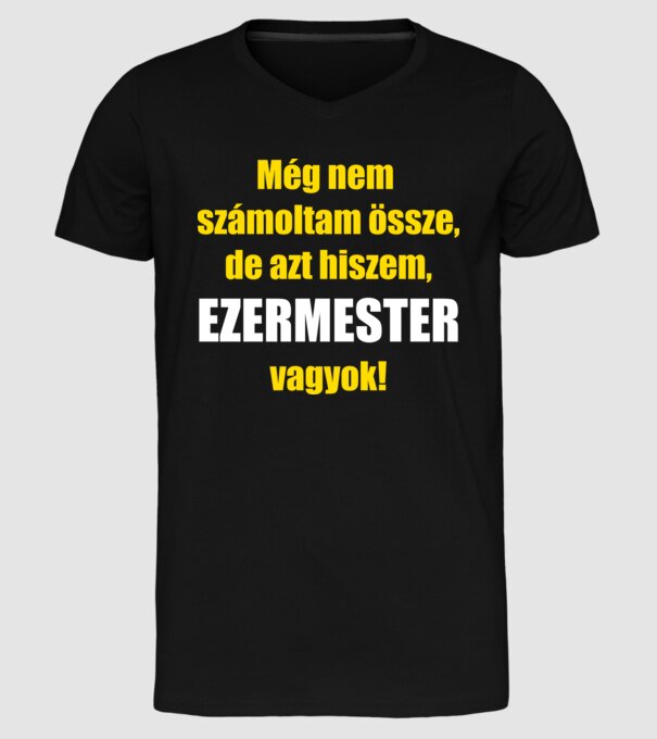 Ezermester vagyok minta fekete pólón