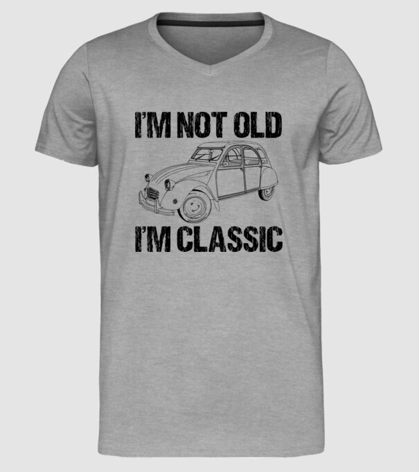 Not Old - Classic minta szürke pólón