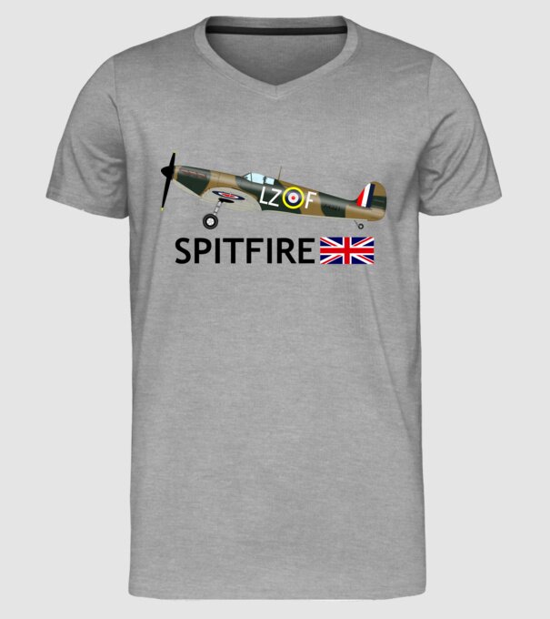 SPITFIRE Mk Ia minta szürke pólón