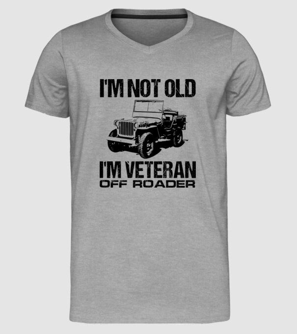 Veteran - OFF Roader minta szürke pólón
