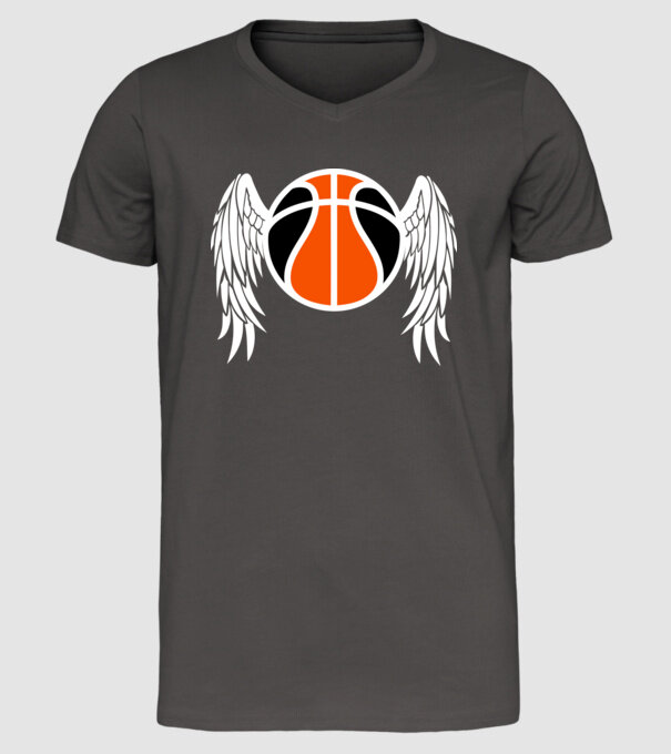 Basket Wing minta sötétszürke pólón