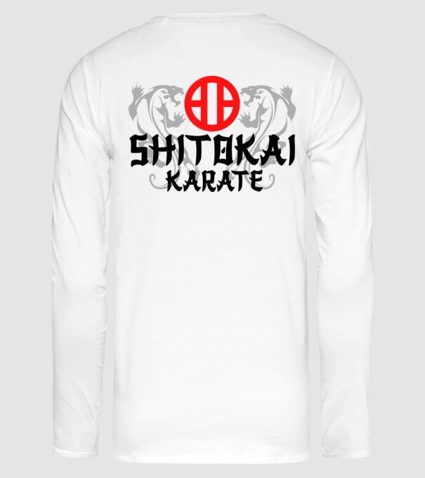 Shitokai Karate minta fehér pólón