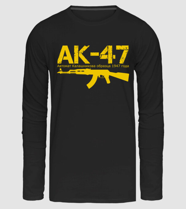 AK-47 minta fekete pólón