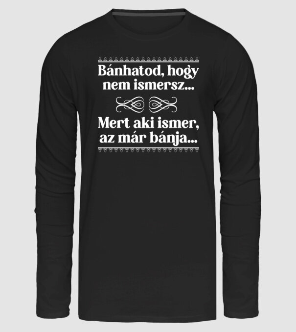 Bánhatod minta fekete pólón