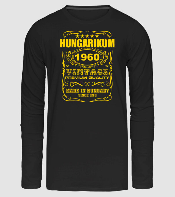Hungarikum 1960 minta fekete pólón