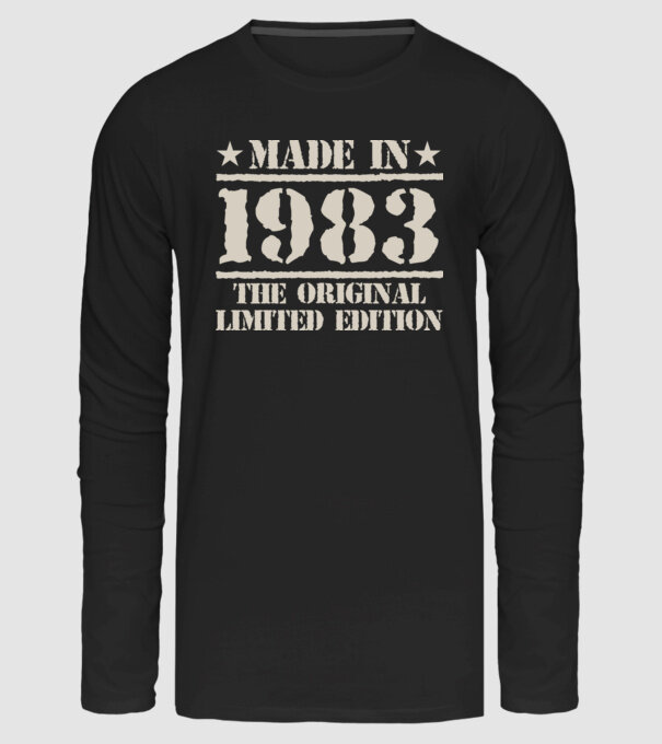 Made in 1983 minta fekete pólón