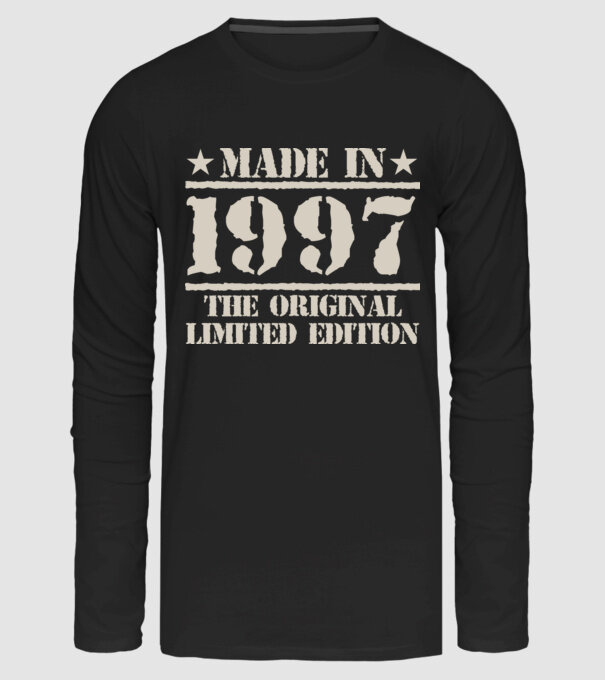 Made in 1997 minta fekete pólón