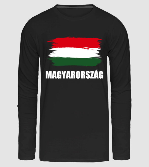 Magyarország (fehér) minta fekete pólón