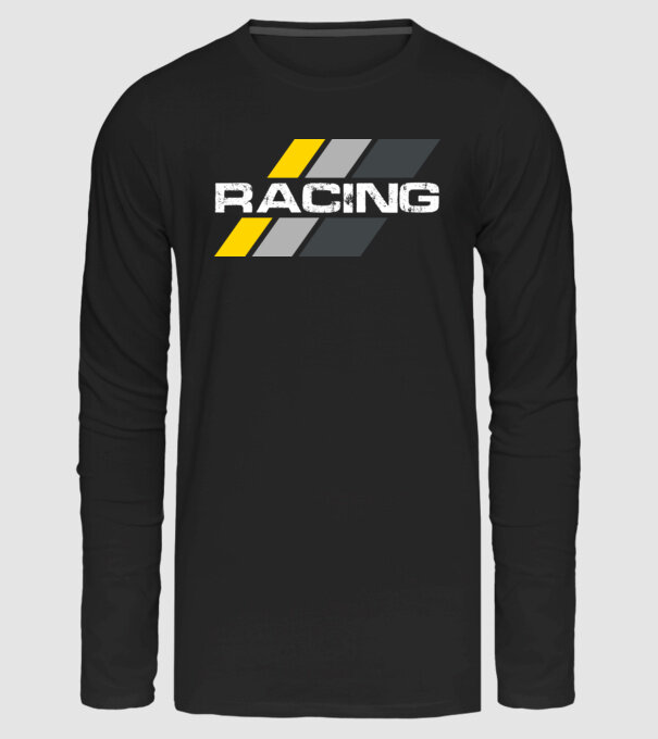 Racing minta fekete pólón