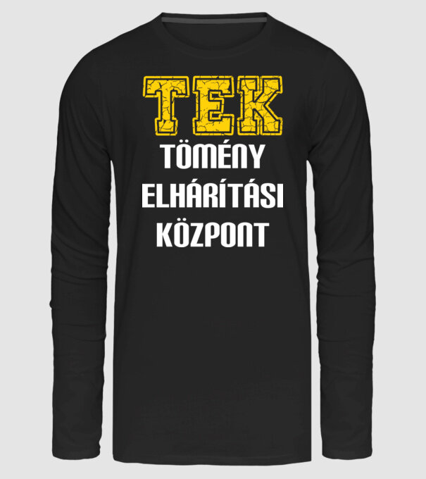 TEK minta fekete pólón