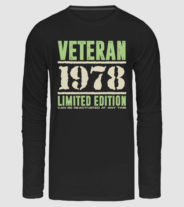 Veteran 1978 (new style) minta fekete pólón