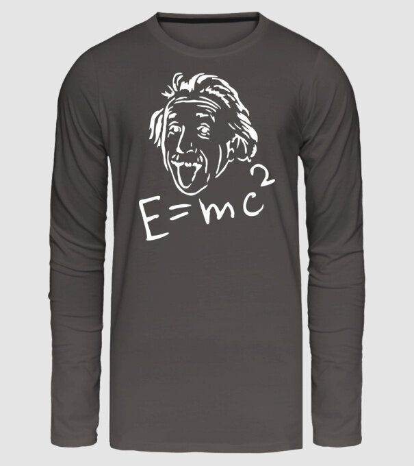 E=mc2 minta sötétszürke pólón