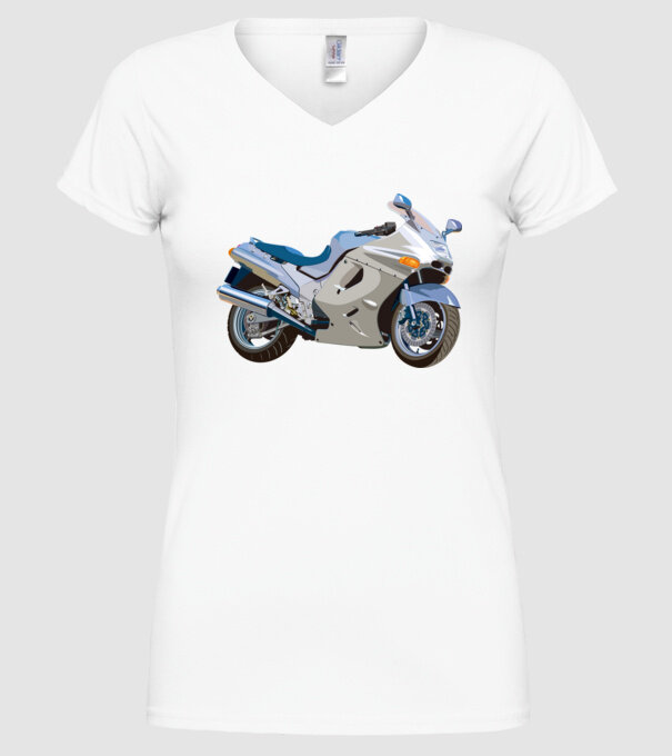 Moto GP minta fehér pólón